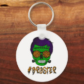 Monster schedel Broster Broer Halloween Matching F Sleutelhanger (Voorkant)