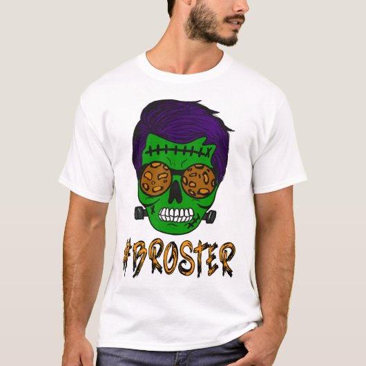Monster schedel Broster Broer Halloween Matching F T-shirt (Voorkant)