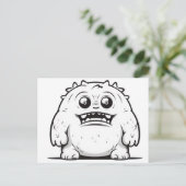 Monster schets klein briefkaart (Staand voorkant)