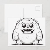 Monster schets klein briefkaart (Voorkant / Achterkant)