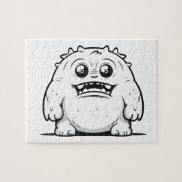 Monster schets klein legpuzzel