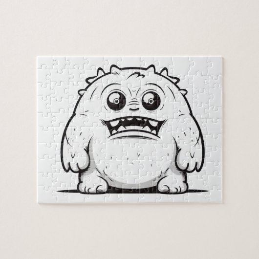 Monster schets klein legpuzzel (Horizontaal)