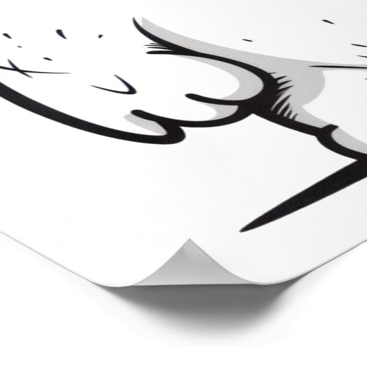 Monster schets klein poster (Hoek)