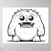 Monster schets klein poster (Voorkant)