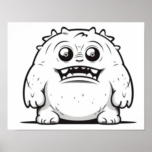 Monster schets klein poster (Voorkant)