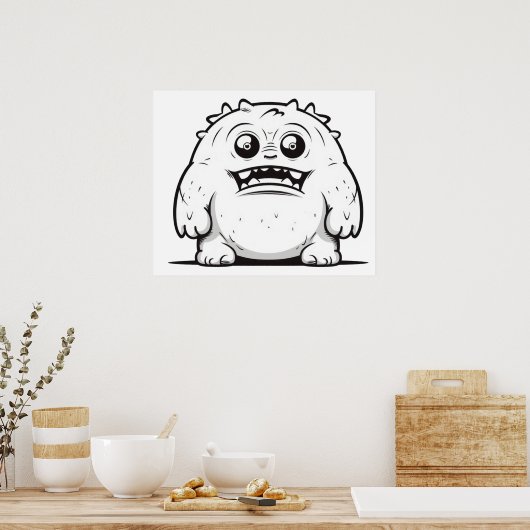 Monster schets poster (Keuken)