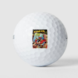Monster - Scifi - Astronaut - Retro France Hoesje Golfballen