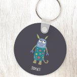 Monster Sidney Custom Name Sleutelhanger<br><div class="desc">Een schattig klein monster,  perfect voor een feestje voor een tas,  of voor Halloween,  of een andere dag! Personaliseer door de naam te veranderen of te verwijderen.</div>