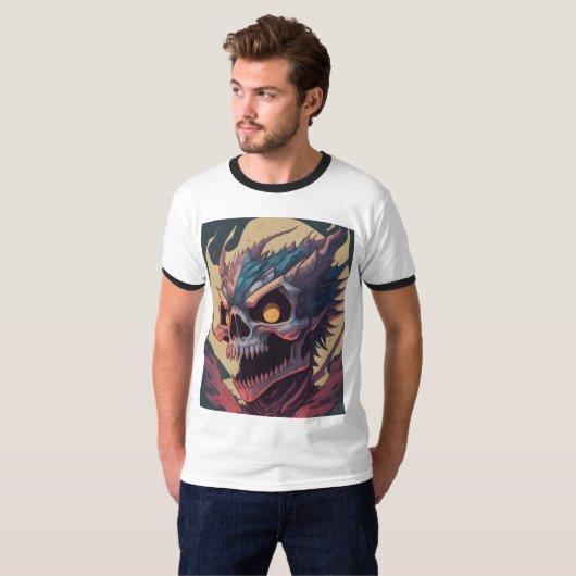 Monster Skull Dragon T-shirt – (Voorkant volledig)