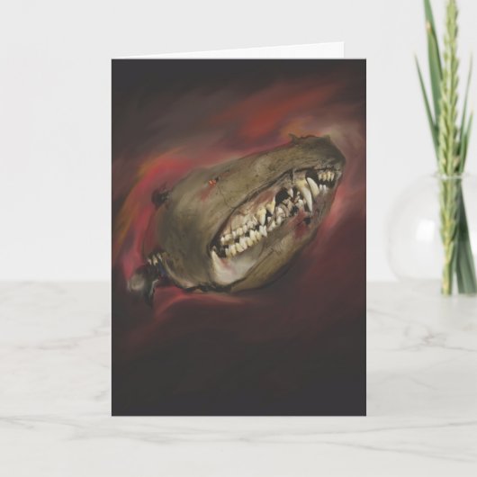 Monster Skull Halloween Kaart (Voorkant)