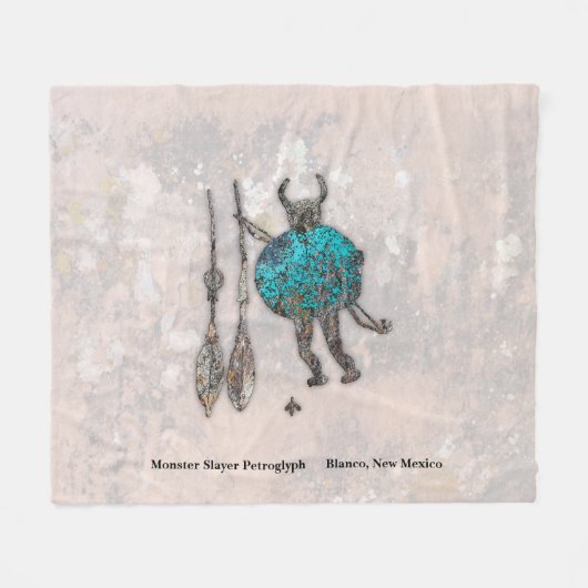 Monster Slayer Petroglyph Fleece Blanket (Voorkant (Horizontaal))