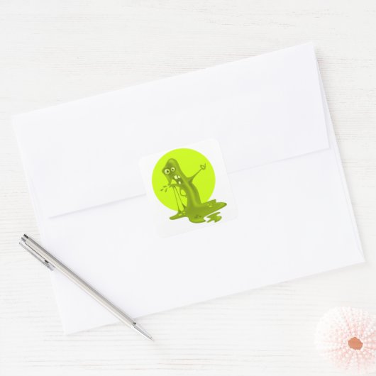 Monster Slime Vierkante Sticker (Envelop)