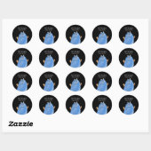 Monster Snoep Happy Halloween Ronde Sticker (Vel)