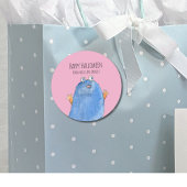 Monster Snoep Happy Halloween Ronde Sticker