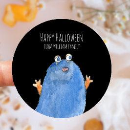 Monster Snoep Happy Halloween Ronde Sticker