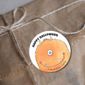Monster Snoep Happy Halloween Ronde Sticker