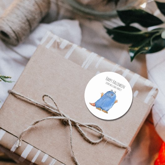 Monster Snoep Happy Halloween Ronde Sticker