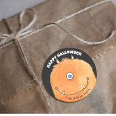 Monster Snoep Happy Halloween Ronde Sticker