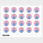 Monster Snoep Happy Halloween Ronde Sticker (Vel)