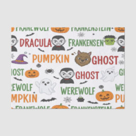 Monster Snoep Parade Voor Halloween Tissuepapier