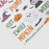 Monster Snoep Parade Voor Halloween Tissuepapier (Detail)