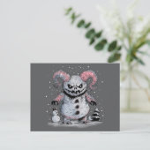 Monster Snowman Briefkaart (Staand voorkant)