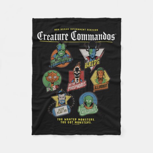 Monster Squad Badges Ontwerp Fleece Deken (Voorkant)