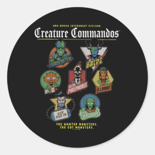 Monster Squad Badges Prestatie Ronde Sticker