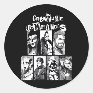 Monster Squad Portretten Prestatie Ronde Sticker