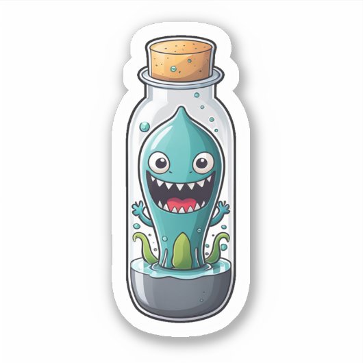 Monster Squid In Een Jar Sticker (Voorkant)
