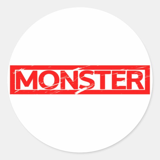 Monster Stamp Ronde Sticker (Voorkant)