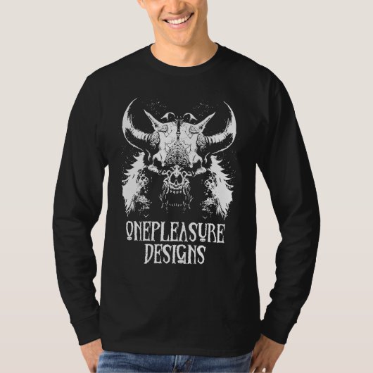 Monster Stier Griezelige Zombie Horror T-shirt (Voorkant)