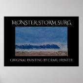 Monster storm surfen poster (Voorkant)