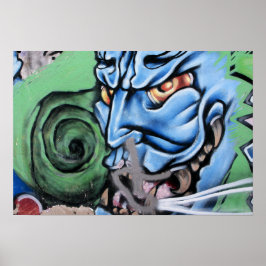 Monster Street Art van Las Palmas Poster