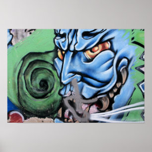 Monster Street Art van Las Palmas Poster