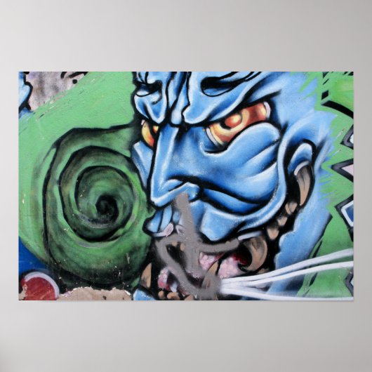 Monster Street Art van Las Palmas Poster (Voorkant)