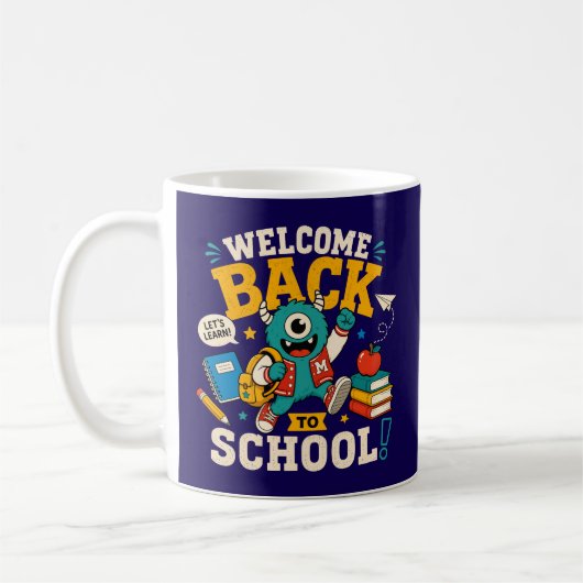 Monster terug naar school koffiemok (Links)