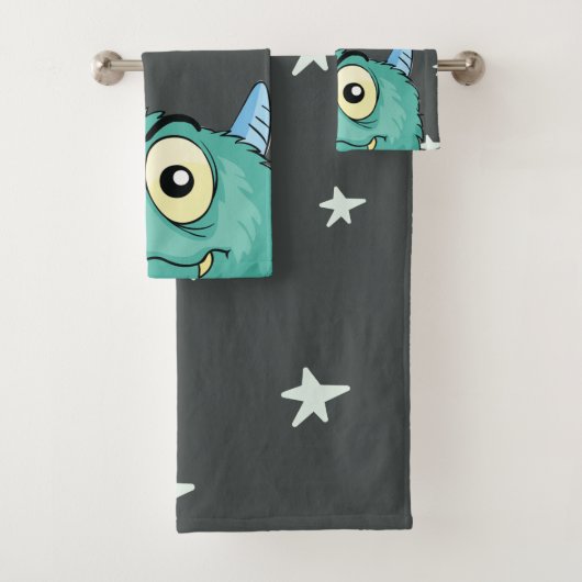 Monster Thema Gepersonaliseerd Bad Handdoek (Insitu)