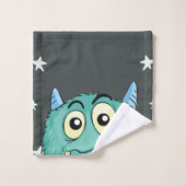 Monster Thema Gepersonaliseerd Bad Handdoek (Wasdoekje)