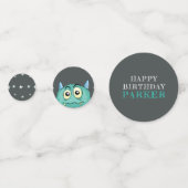 Monster thema verjaardag confetti (Voorkanten)
