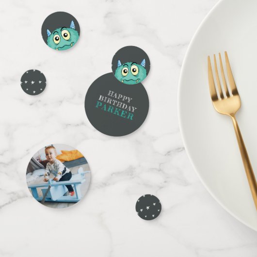 Monster thema verjaardag confetti (Groep)