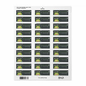 Monster thema verjaardag etiket (Full Sheet)