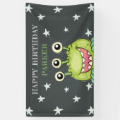 Monster thema verjaardag spandoek (Verticaal)