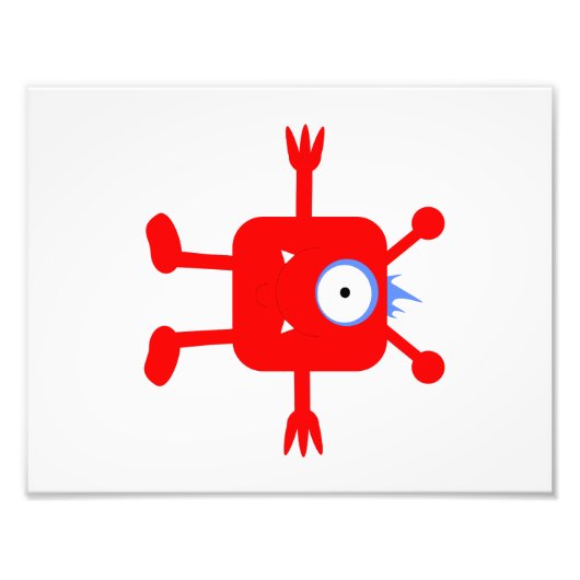 Monster Theme Baby Boy Room Print (1 op 4) Foto Afdruk (Voorkant)