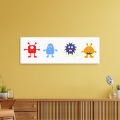 Monster Theme Baby Boy Room Wrapped Canvas Afdruk (Insitu (Woonkamer))