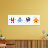 Monster Theme Baby Boy Room Wrapped Canvas Afdruk (Insitu (Woonkamer))