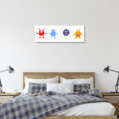 Monster Theme Baby Boy Room Wrapped Canvas Afdruk (Insitu (Slaapkamer))