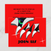 MONSTER THEME CLAWS & EYE PARTY INVITATIONS INVITE KAART (Voorkant / Achterkant)