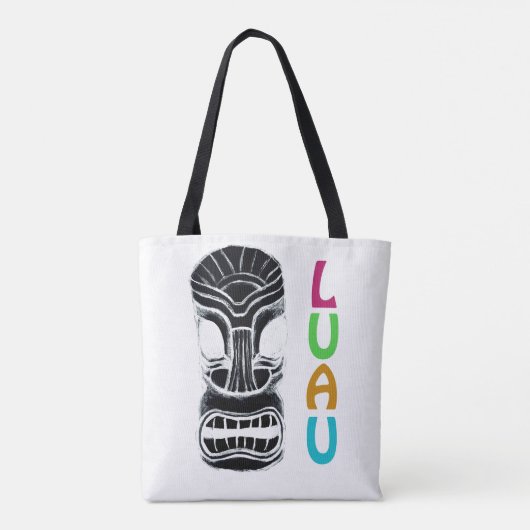 Monster Tiki Head Luau Tote Bag (Achterkant)