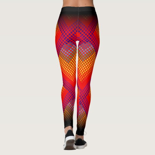 Monster Trainer Fire Red/Black Leggings (Achterkant)